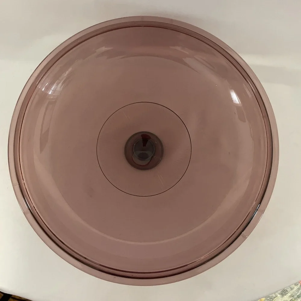 Corning Visions Cranberry Dutch Oven Stock Pot 5L Non Stick Pyrex Lid Very Good